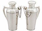 Sterling Silver Cocktail Shakers - Art Deco Style - Antique George V (1930)