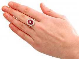 French Ruby and Diamond Ring