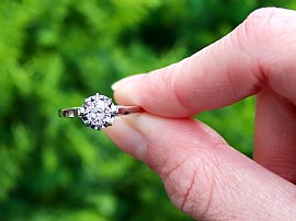 Old Cut Diamond Solitaire Ring Outside