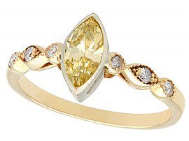 0.65ct Diamond and 14ct Yellow Gold Dress Ring - Contemporary 2018