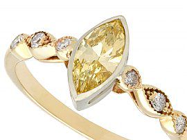 Fancy Orange-Yellow Diamond Ring