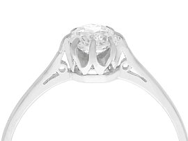 Antique Platinum Diamond Solitaire Engagement Ring