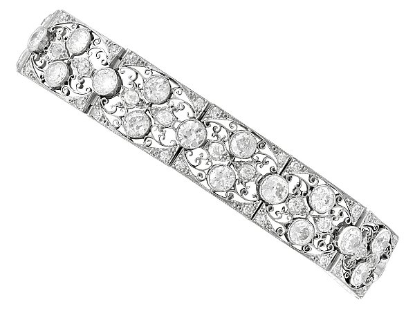1920's diamond and platinum bracelet for sale