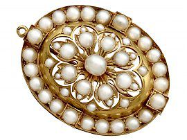 Pearl Pendant Brooch