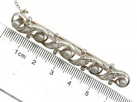 Antique Gold and Pearl Brooch measurement