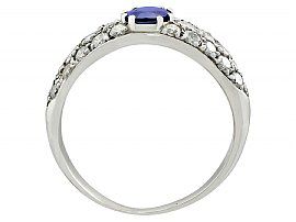 Vintage Sapphire and Diamond Ring Side View