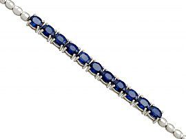 Vintage Blue Sapphire Bracelet close up