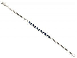 Vintage Blue Sapphire Bracelet open 3/4 view