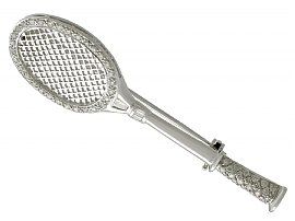 diamond badminton racket brooch