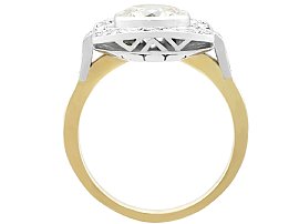 Art Deco Diamond Dress Ring Side View