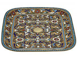 Russian Silver and Enamel Tray