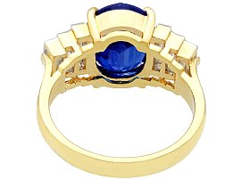 1900s Sapphire Ring with Diamonds