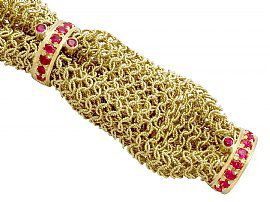 Ruby and Gold Bracelet Italian