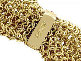 Italian Ruby and Gold Bracelet Hallmarks