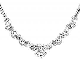 Vintage Diamond Necklace in White Gold