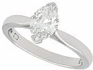 Marquise 0.96ct Diamond and Platinum Solitaire Ring - Contemporary 2006