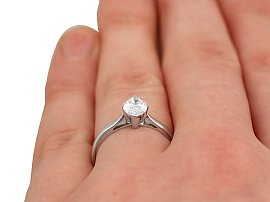 Marquise Diamond Solitaire Ring wearing