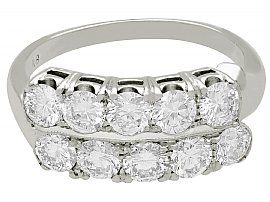 Double Row Diamond Ring for sale