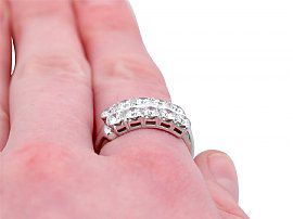 Diamond dress ring on the hand