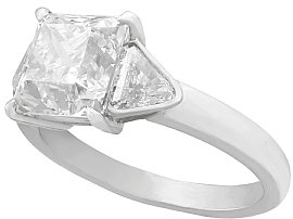 Certified Princess Cut Diamond Engagement Ring 