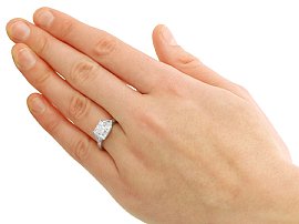 Certified Diamond Engagement Ring Princess Cut Card
