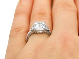 Certified Diamond Engagement Ring Princess Cut Grading Report
