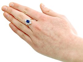 1930s Sapphire and Diamond Ring Wearing