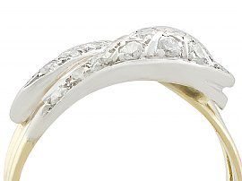  Diamond Snake Gold Ring
