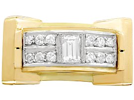 Art Deco Diamond Ring in Yellow Gold
