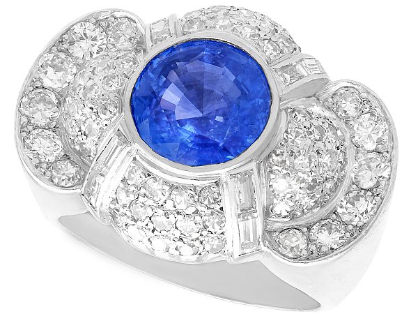 Sapphire and Diamond Ring Platinum