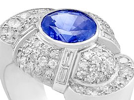 Sapphire and Diamond Dress Ring Platinum