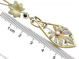 Victorian Diamond and Enamel Pendant Ruler