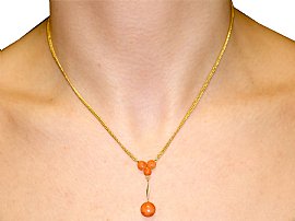 coral necklace antique for sale wearing