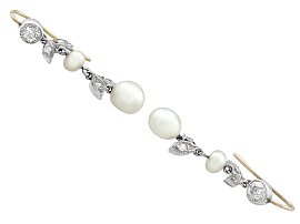 French Hook Pearl Earrings Antique