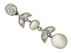 Antique French Hook Pearl Drop Earrings