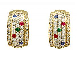 Vintage Diamond and Gemstone Earrings