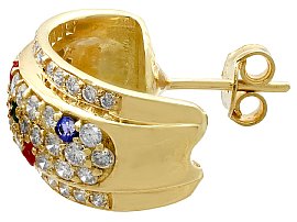 Vintage Diamond Earrings bottom view
