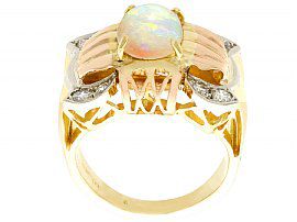 Vintage Gold Opal Dress Ring full view