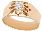 0.58ct Diamond and 14ct Rose Gold Solitaire Ring - Antique Circa 1920