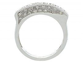 Unusual Dress Ring in White Gold