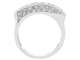 Unusual Dress Ring in White Gold