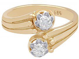 1960s diamond twist ring