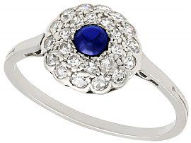 Small Antique Sapphire Ring for Sale