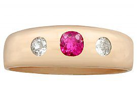 Rose Gold Band with Rubies and Diamonds
