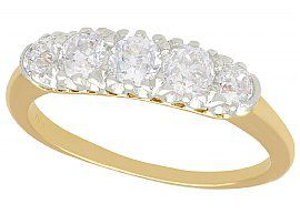 1930s Diamond Five Stone Ring in Gold