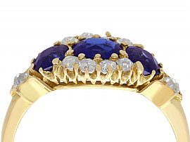 Sapphire and Diamond Ring Yellow Gold 