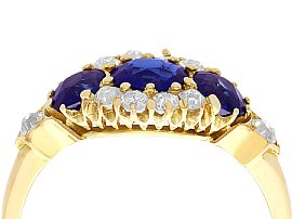 Sapphire and Diamond Ring Yellow Gold 