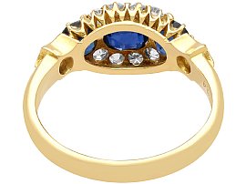 Diamond Sapphire Ring Yellow Gold 