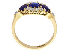 Sapphire Diamond Ring Yellow Gold 