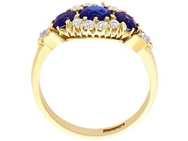 Sapphire Diamond Ring Yellow Gold 